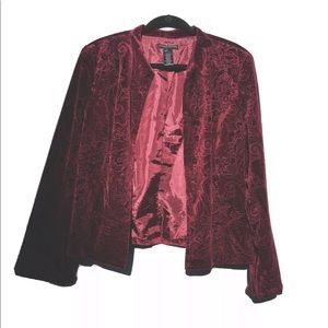 SANDRA DARREN Vintage Burnout Velvet Blazer